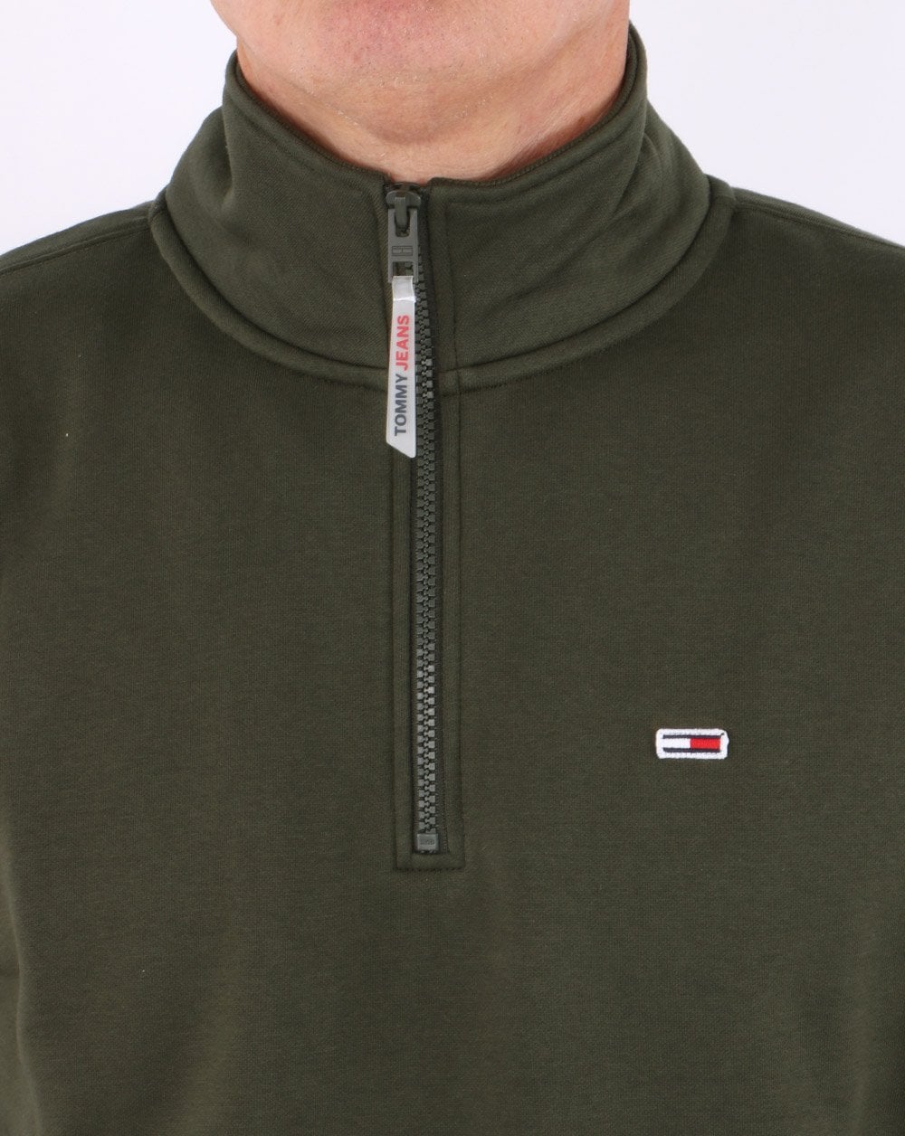 Tommy Jeans Half Zip Sweatshirt Dark Olive