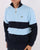 Lacoste Zip Colour Block Sweater Sky Blue/Navy