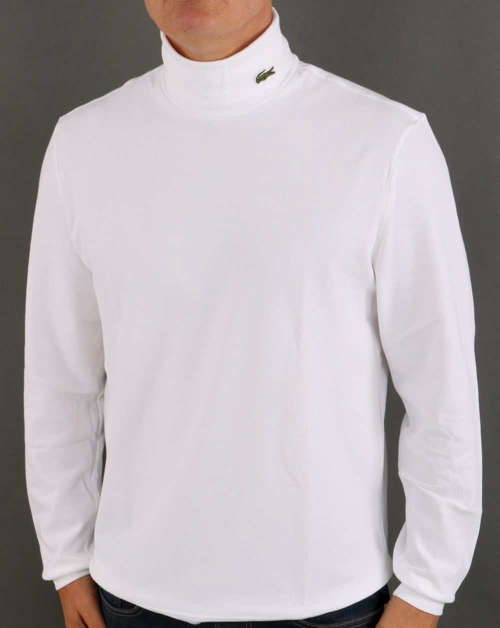 Lacoste Roll Neck White