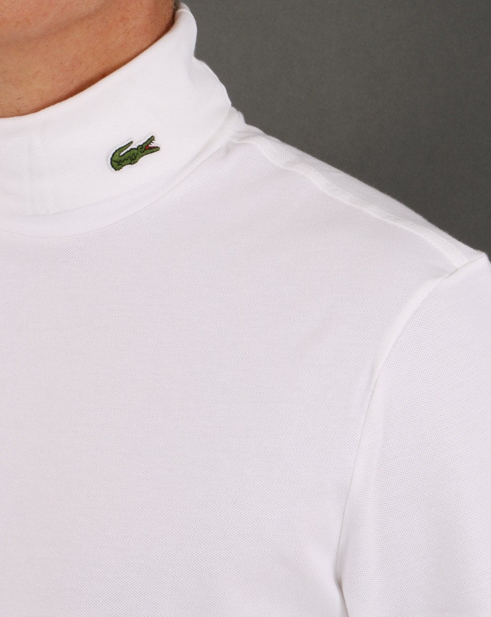Lacoste Roll Neck White