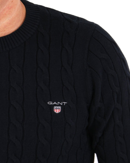 Gant Cable Crew Knit Navy