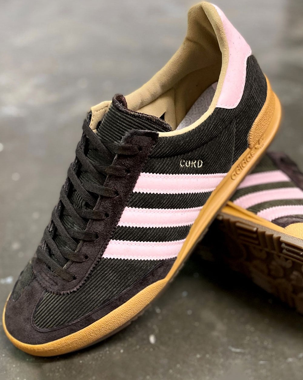 Adidas Cord Trainers Brown/Soft Pink