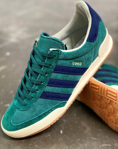 Adidas Cord Trainers Green/Navy