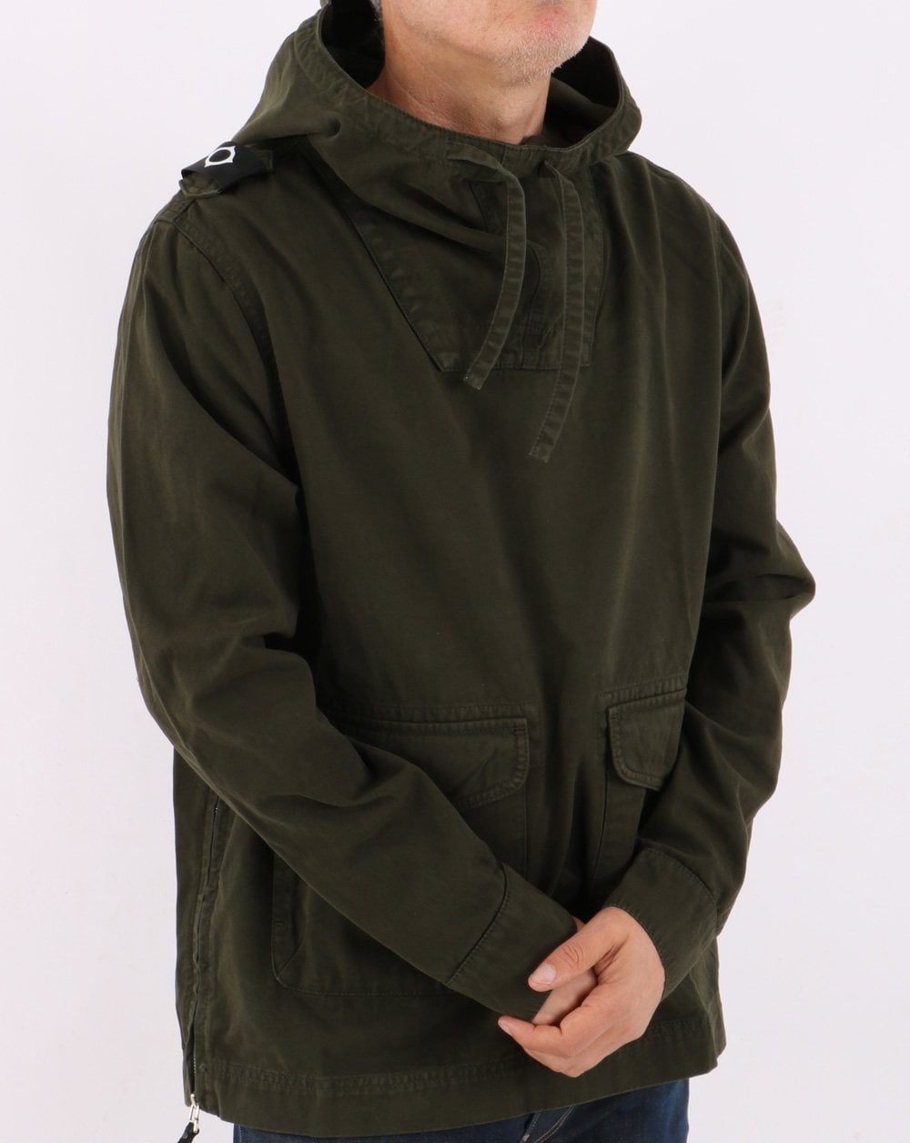 Ma.strum Overhead Hooded Smock Green