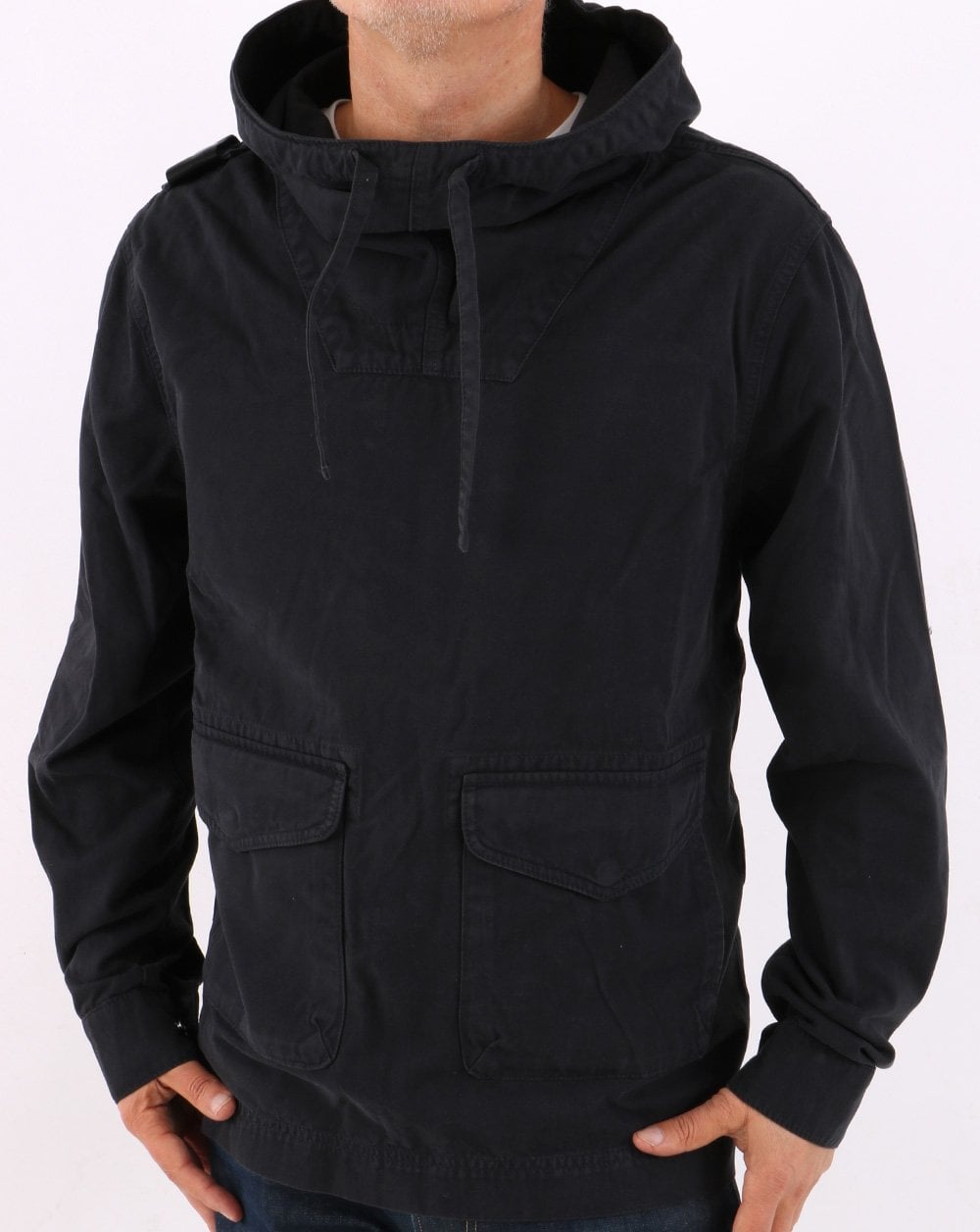 Ma.strum Overhead Hooded Smock Dark Navy