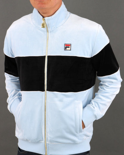 Fila Vintage Velour Track Top Sky Blue