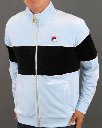 Fila Vintage Velour Track Top Sky Blue