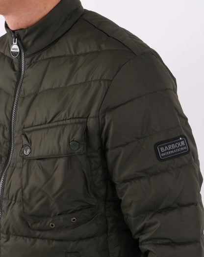 Barbour International Winter Chain Quilt Jacket Sage Green
