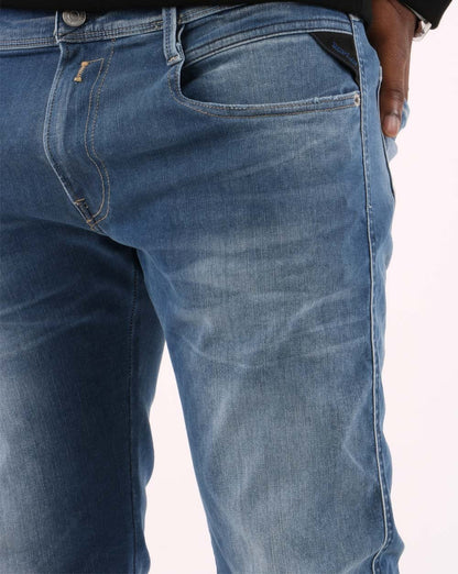 Replay Anbass Hyperflex Re-used Jeans Medium Blue