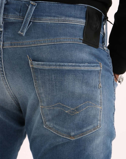 Replay Anbass Hyperflex Re-used Jeans Medium Blue
