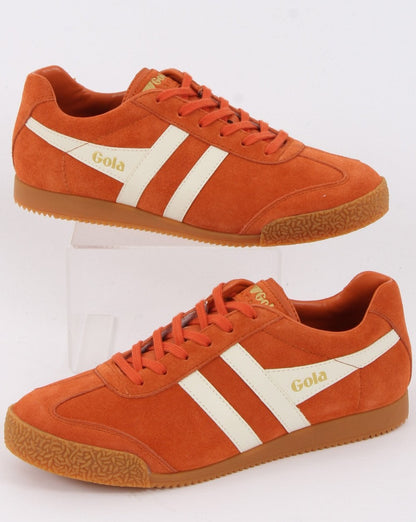 Gola Harrier Suede Trainer Orange/White
