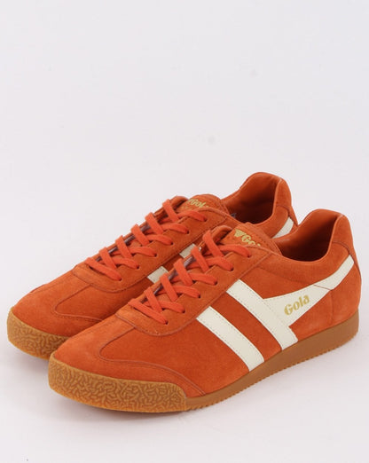 Gola Harrier Suede Trainer Orange/White
