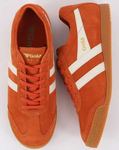 Gola Harrier Suede Trainer Orange/White