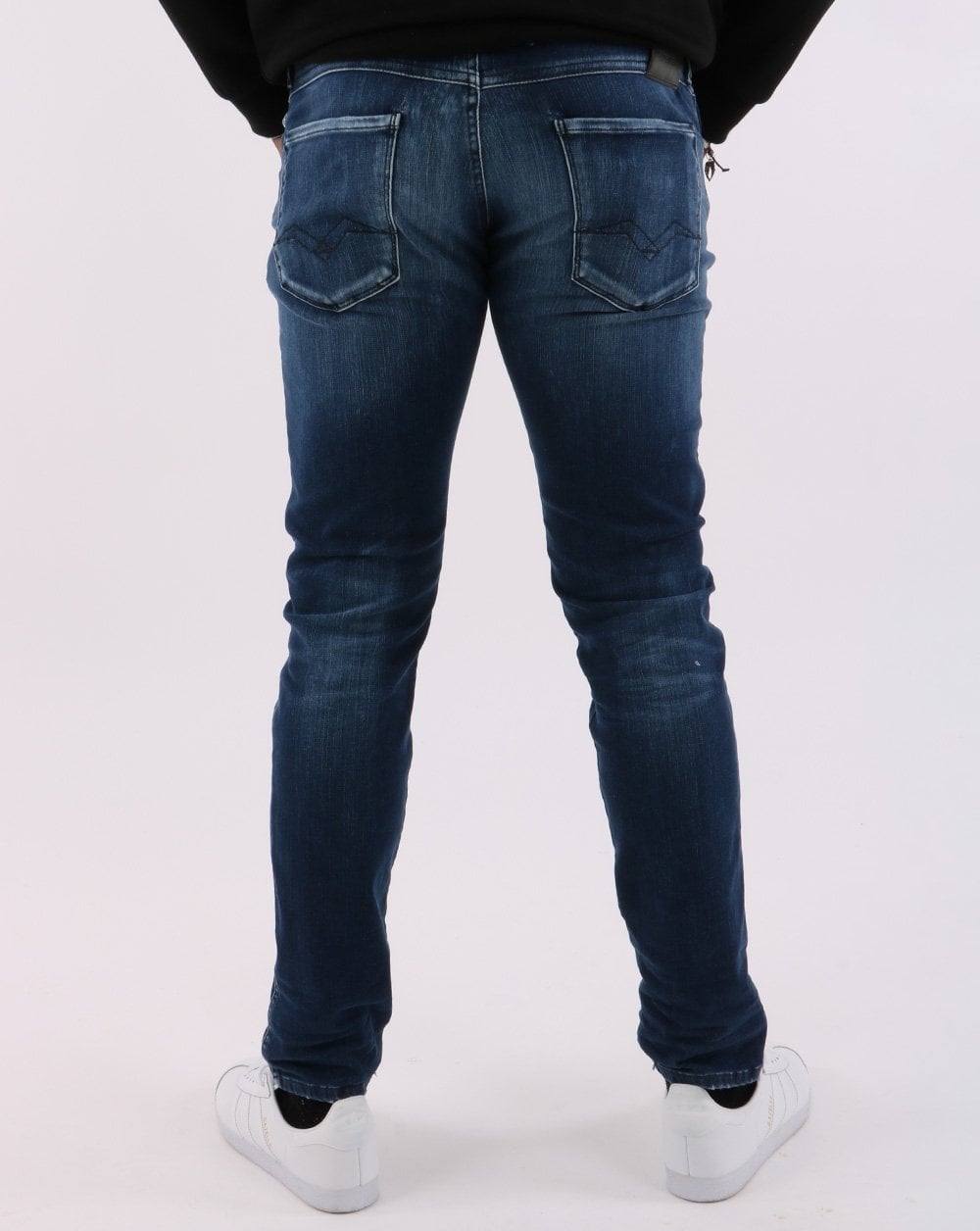 Replay Anbass Hyperflex Jeans White shades - Blue