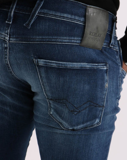 Replay Anbass Hyperflex Jeans White shades - Blue