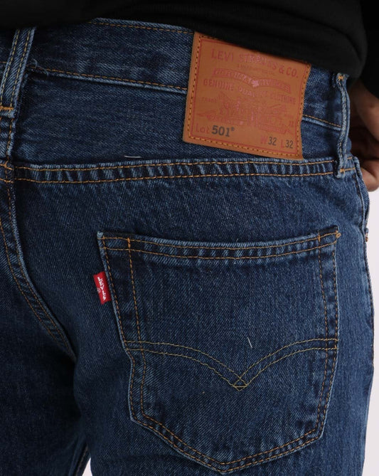 Levis 501 Straight Fit Jeans Rinse Wash