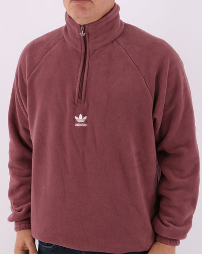 Adidas Originals Trefoil Half Zip Fleece Quiet Crimson