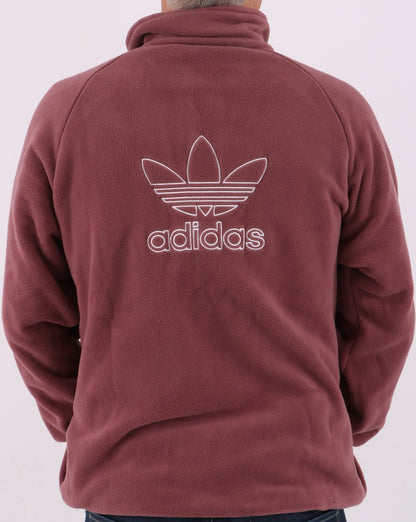 Adidas Originals Trefoil Half Zip Fleece Quiet Crimson