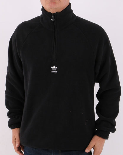 Adidas Originals Trefoil Half Zip Fleece Black