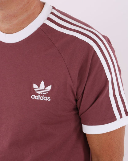 Adidas Originals 3 Stripes T Shirt Quiet Crimson