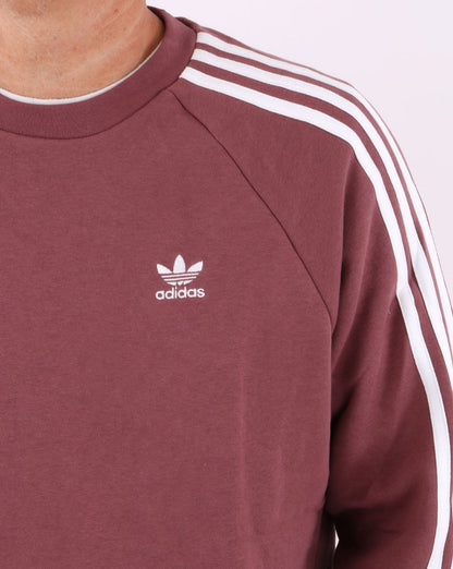 Adidas Originals 3 Stripes Crew Sweat Quiet Crimson