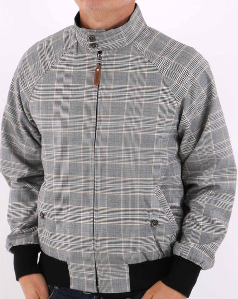 Trojan Check Harrington Jacket Black