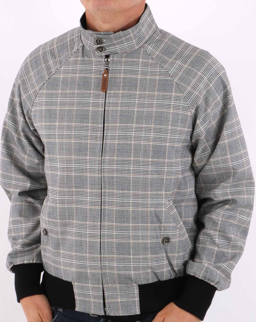 Trojan Check Harrington Jacket Black