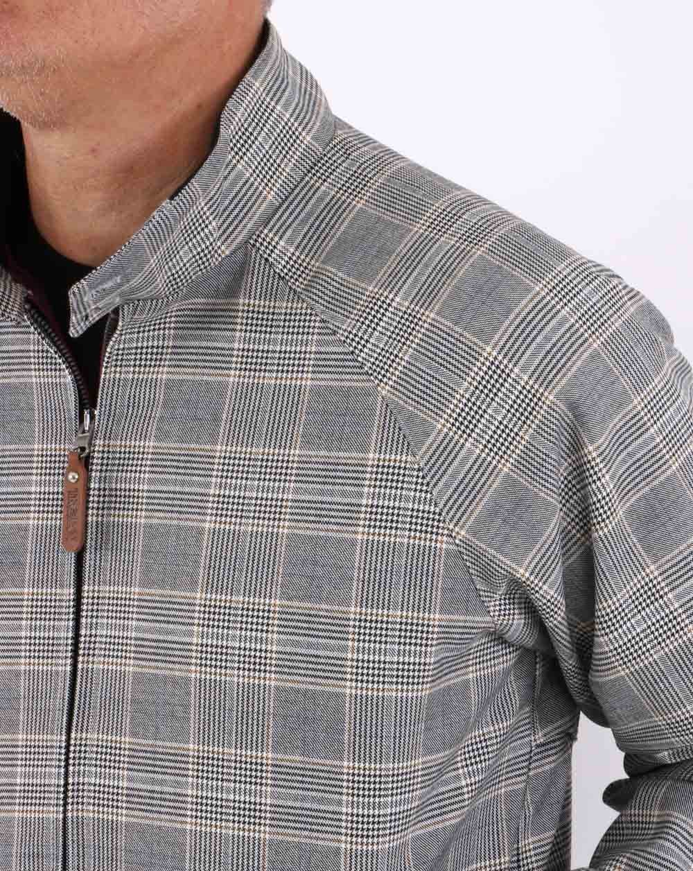 Trojan Check Harrington Jacket Black