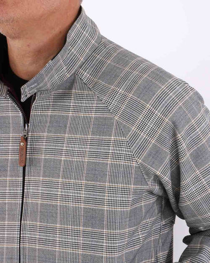 Trojan Check Harrington Jacket Black
