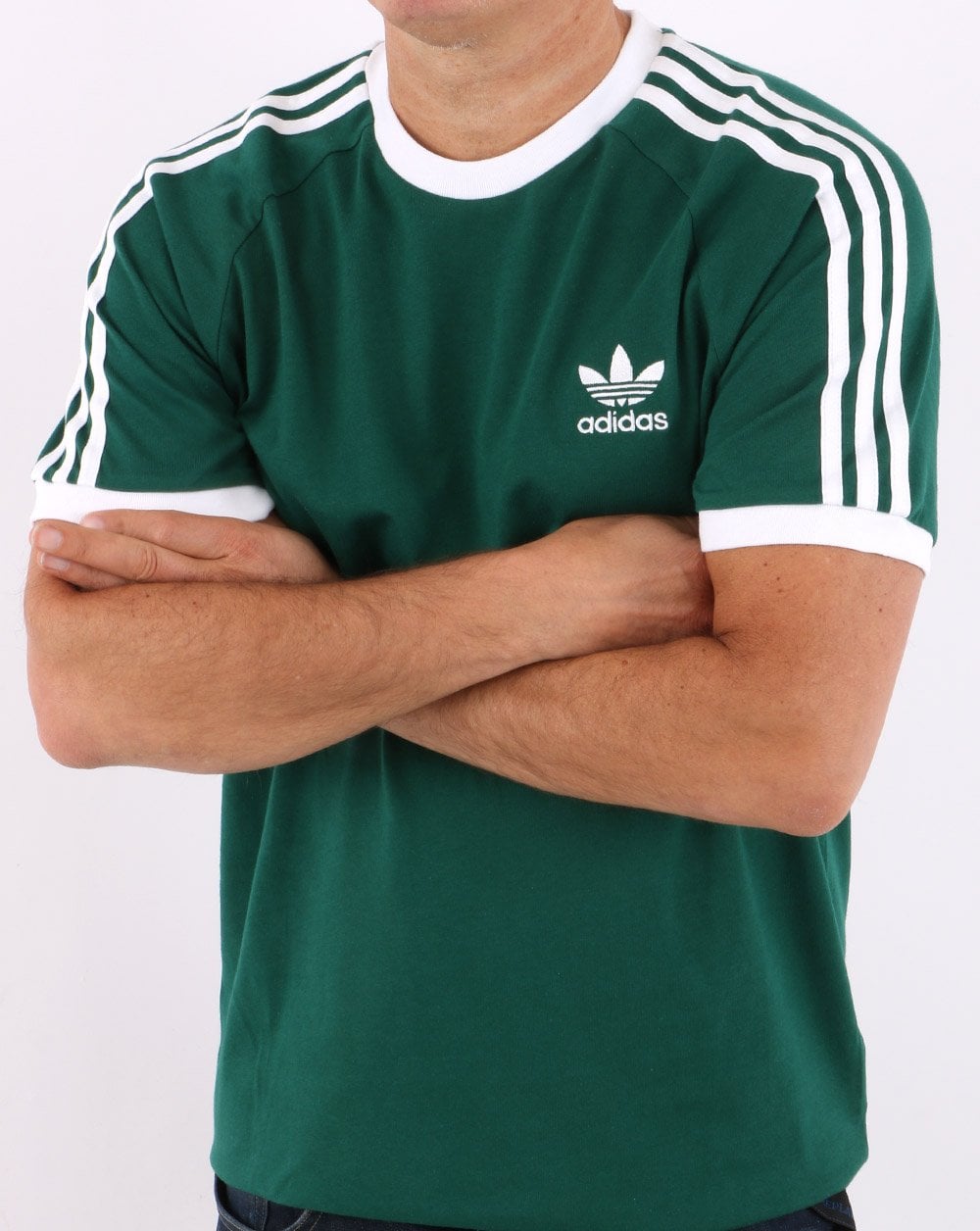 Adidas Originals 3 Stripes T Shirt Collegiate Green