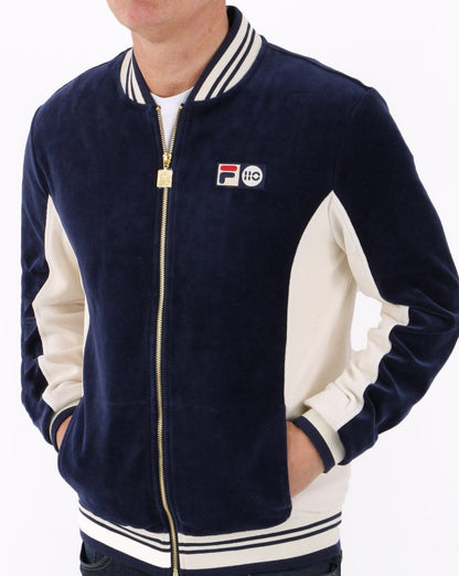 Fila Vintage Settanta 110 Velour Track Top Navy