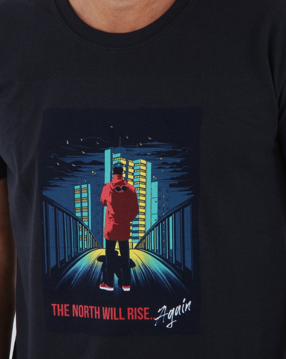 80s Casuals The North Will Rise Again T-shirt Navy