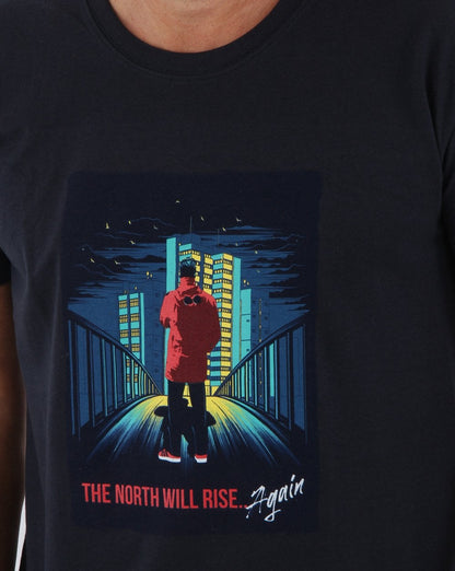 80s Casuals The North Will Rise Again T-shirt Navy