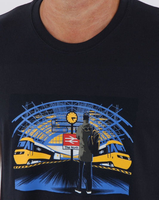 80s Casuals 80s Casuals Station Approach T-shirt Navy