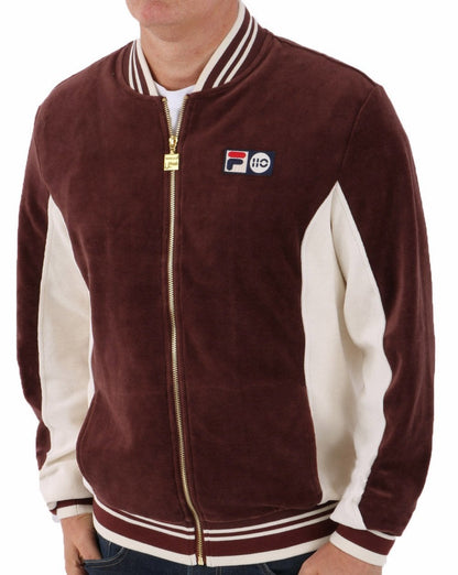 Fila Vintage Settanta 110 Velour Track Top Choc