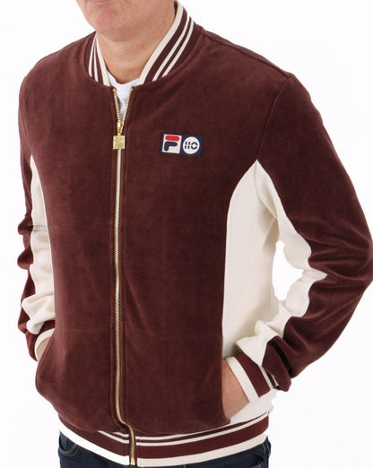 Fila Vintage Settanta 110 Velour Track Top Choc