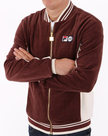 Fila Vintage Settanta 110 Velour Track Top Choc