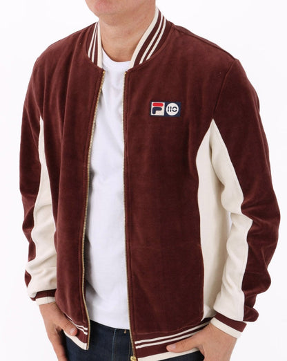 Fila Vintage Settanta 110 Velour Track Top Choc