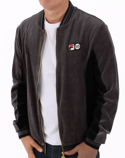 Fila Vintage Settanta 110 Velour Track Top Grey/Black