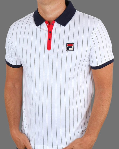 Fila Vintage Settanta Polo Shirt White