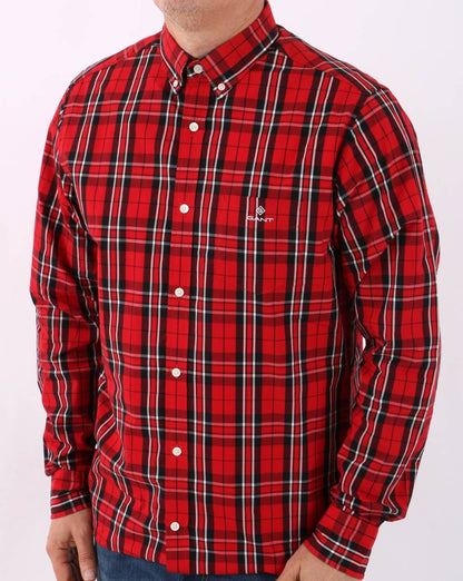 Gant Check Shirt Bright Red