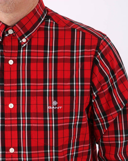 Gant Check Shirt Bright Red