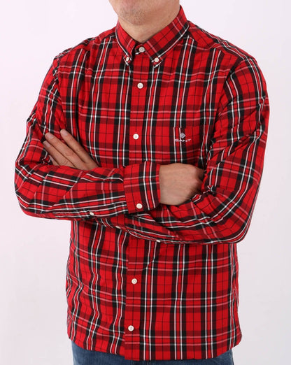 Gant Check Shirt Bright Red