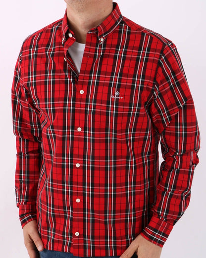 Gant Check Shirt Bright Red