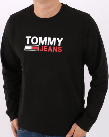 Tommy Jeans Long Sleeve Corp T-shirt Black