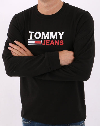 Tommy Jeans Long Sleeve Corp T-shirt Black