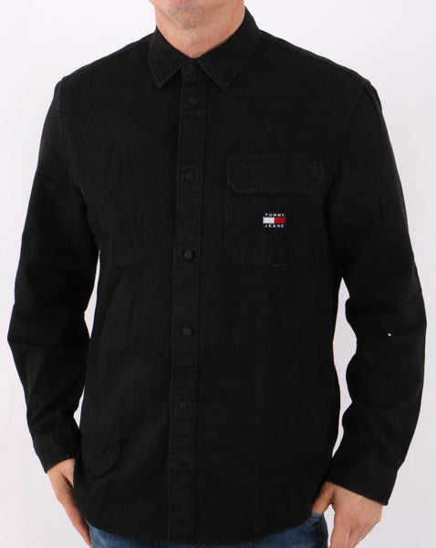 Tommy Jeans True Black Denim Shirt Black