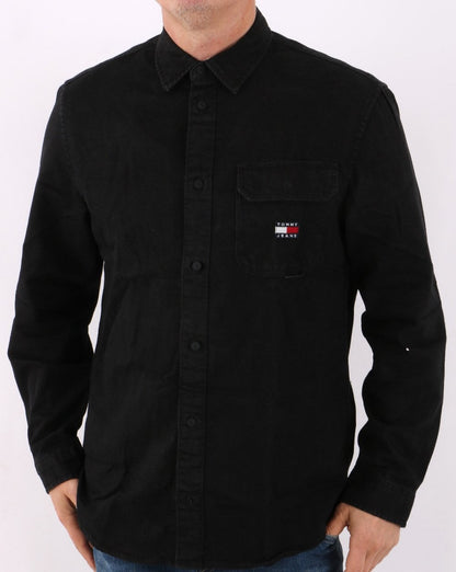 Tommy Jeans True Black Denim Shirt Black