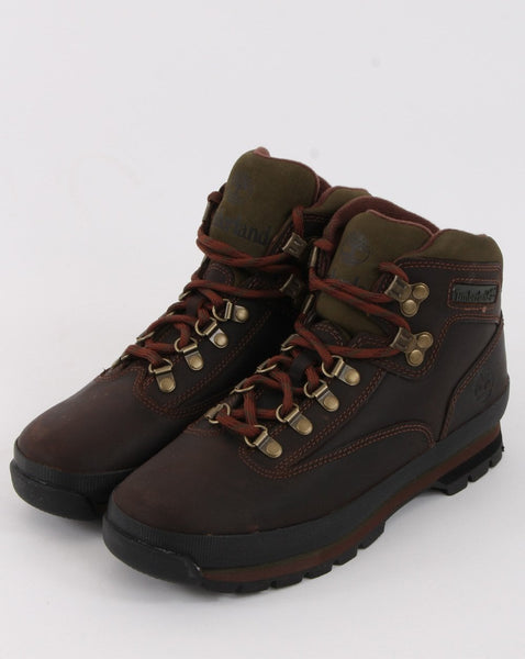 Timberland Euro Leather Hiker Boots Mid Brown
