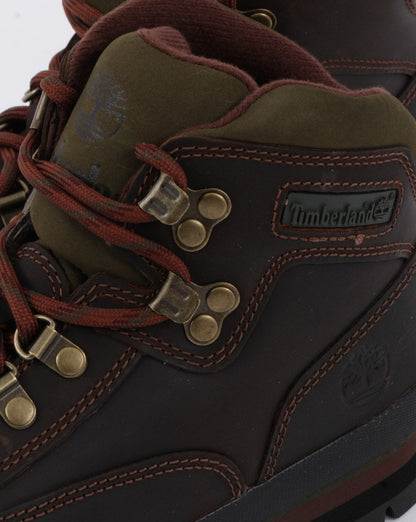 Timberland Euro Leather Hiker Boots Mid Brown